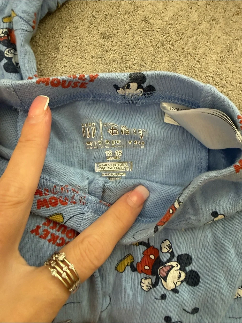 Disney Mickey Mouse Light Blue Kids 8 Pajama Sets